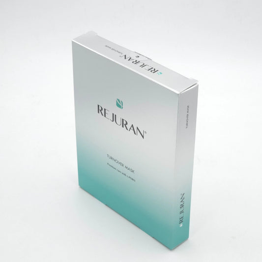 Rejuran Turnover Mask Rejuvenating mask packaging with Rejuran branding on a white background
