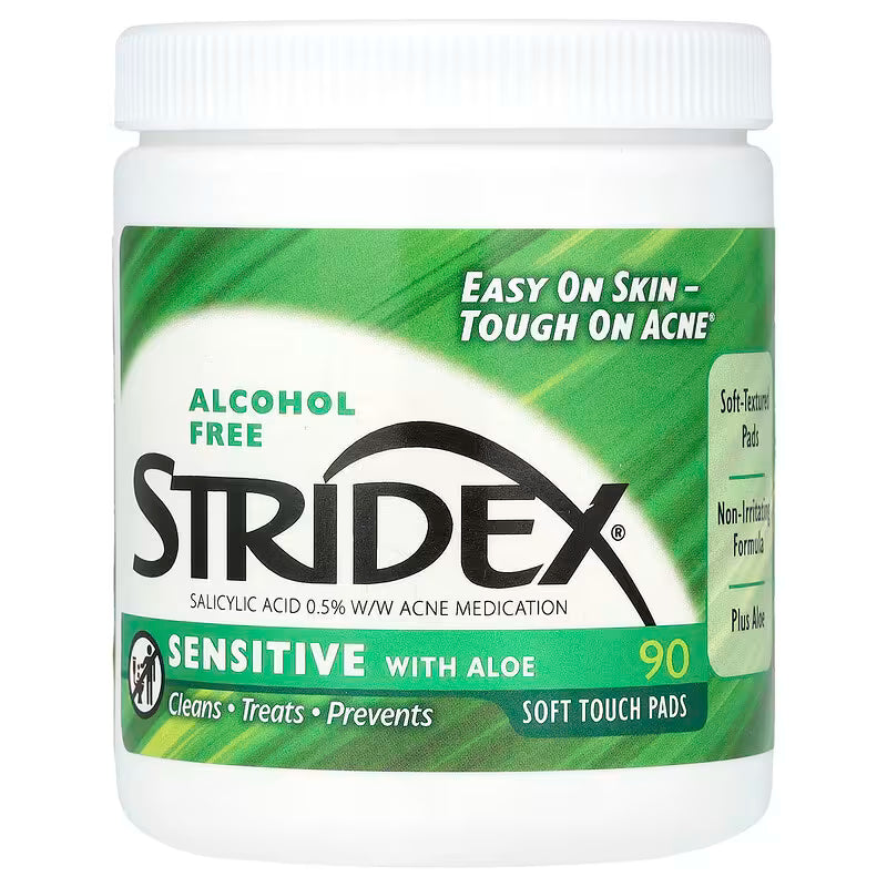 Stridex Sensitive with Aloe Soft Touch Pads Alcohol Free (90 pads)
